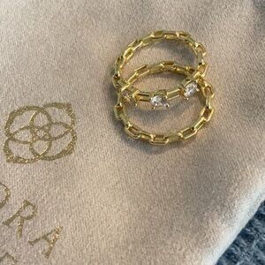 Kendra Scott Lexi gold ring set